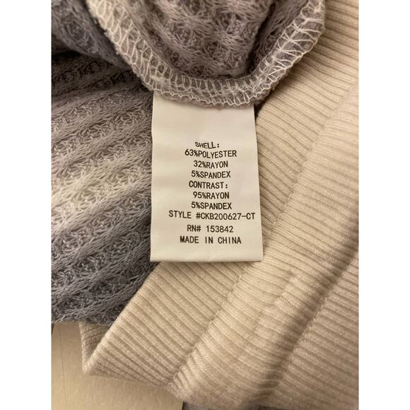 Melloday Women Brushed Waffle Tie Dye Jogger Pants Medium Grey Combo NWT Pockets - Picture 7 of 8